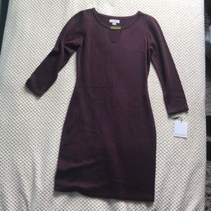 Calvin Klein Burgundy tight sweater dress Brand New Still with tags Size Small
